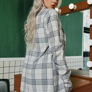 Plaid Lightweight Blazer Jacket